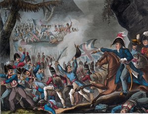 比利牛斯战役，1813年7月27日，由JC Stadler（活跃于1780-1813）印刷，由Thomas Tegg出版，1818年4月1日（彩色aquatint）