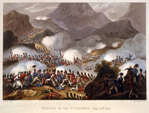 比利牛斯之战，1813年7月28日，酒吧。伦敦1815年 作者 威廉·希思