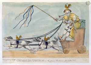 Grimaldi的串联在金鱼的漫画哑剧，酒吧。 1812