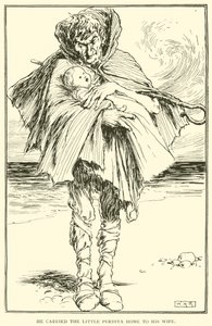 他将Little Perdita带回家给他的妻子 作者 威廉·希思·罗宾逊