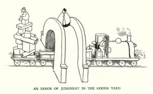 Illustration for Railway Ribaldry by W Heath Robinson (litho) 作者 威廉·希思·罗宾逊