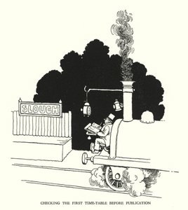 Illustration for Railway Ribaldry by W Heath Robinson (litho) 作者 威廉·希思·罗宾逊