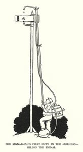 Illustration for Railway Ribaldry by W Heath Robinson (litho) 作者 威廉·希思·罗宾逊