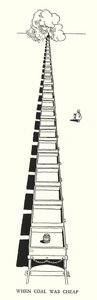 Illustration for Railway Ribaldry by W Heath Robinson (litho) 作者 威廉·希思·罗宾逊