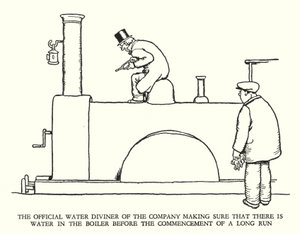 Illustration for Railway Ribaldry by W Heath Robinson (litho) 作者 威廉·希思·罗宾逊
