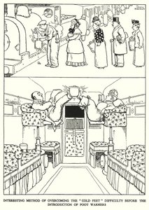 Illustration for Railway Ribaldry by W Heath Robinson (litho) 作者 威廉·希思·罗宾逊