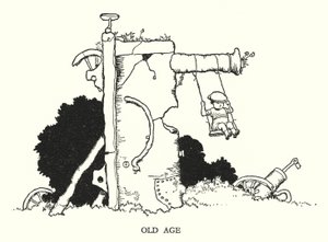 W Heath Robinson 为铁路 Ribaldry 绘制的插图（石版画） 作者 威廉·希思·罗宾逊