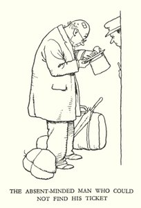 W Heath Robinson 为铁路 Ribaldry 绘制的插图（石版画） 作者 威廉·希思·罗宾逊