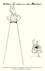W Heath Robinson 为铁路 Ribaldry 绘制的插图（石版画） 作者 威廉·希思·罗宾逊