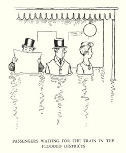 罗宾逊（W Heath Robinson）为《铁道兵》绘制的插图（平版）。 作者 威廉·希思·罗宾逊
