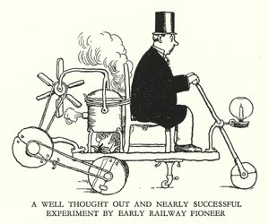 罗宾逊（W Heath Robinson）为《铁道兵》绘制的插图（平版）。 作者 威廉·希思·罗宾逊