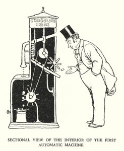罗宾逊（W Heath Robinson）为《铁道兵》绘制的插图（平版）。 作者 威廉·希思·罗宾逊