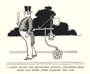 W Heath Robinson 的铁路 Ribaldry 插图（石版画） 作者 威廉·希思·罗宾逊