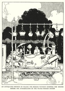 W Heath Robinson 的铁路 Ribaldry 插图（石版画） 作者 威廉·希思·罗宾逊