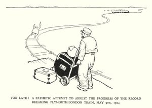 W Heath Robinson 的铁路 Ribaldry 插图（石版画） 作者 威廉·希思·罗宾逊
