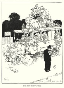 W Heath Robinson 的铁路 Ribaldry 插图（石版画） 作者 威廉·希思·罗宾逊
