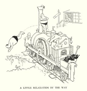 W Heath Robinson 的铁路 Ribaldry 插图（石版画） 作者 威廉·希思·罗宾逊