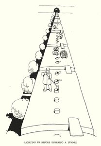 W Heath Robinson 为铁路 Ribaldry 绘制的插图（石版画） 作者 威廉·希思·罗宾逊