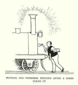 Illustration for Railway Ribaldry by W Heath Robinson (litho) 作者 威廉·希思·罗宾逊
