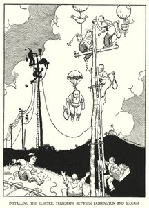 Illustration for Railway Ribaldry by W Heath Robinson (litho) 作者 威廉·希思·罗宾逊