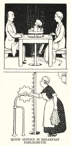 早餐 Parlourette (litho) 的快速服务 作者 威廉·希思·罗宾逊