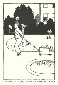 Strenuous Effort to Amuse a Fractious Child (litho) 作者 威廉·希思·罗宾逊