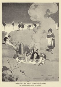 将水调到剪毛羊羔，这是新的水边间歇泉，适合度假 作者 威廉·希思·罗宾逊