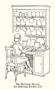 减轻厨房劳累的和谐式梳妆台（石膏版 作者 威廉·希思·罗宾逊
