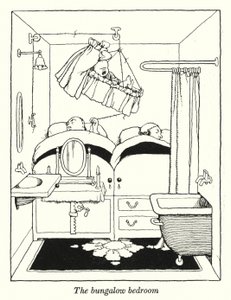 平房卧室（石版画） 作者 威廉·希思·罗宾逊