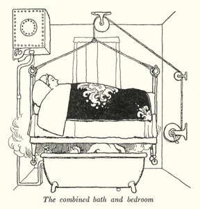 The combined bath and bedroom (litho) 作者 威廉·希思·罗宾逊