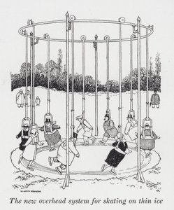 用于在薄冰上滑行的新型高架系统（石版画） 作者 威廉·希思·罗宾逊