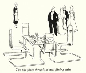 The one-piece chromium steel dining suite (litho) 作者 威廉·希思·罗宾逊