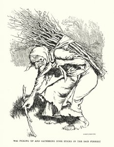在所说的 forrest (litho) 中捡起并收集一些木棍 作者 威廉·希思·罗宾逊