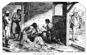 汤姆叔叔之死》，出自1852年出版的《汤姆叔叔的小屋》，1923年。 作者 乔治·克鲁克申克
