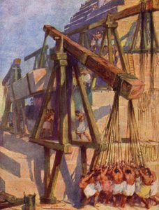 Building the Pyramids (colour litho) 作者 威廉·亨利（后）马格森