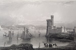 黑岩城堡，靠近科克，爱尔兰，1830年代 作者 威廉·亨利·巴特利特