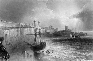 肯特布罗德斯泰斯，1842年由罗伯特·布兰达德雕刻 作者 威廉·亨利·巴特利特