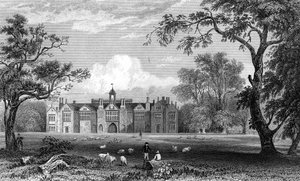 埃塞克斯的Gosfield Hall，由Robert Sands雕刻，1832年 作者 威廉·亨利·巴特利特