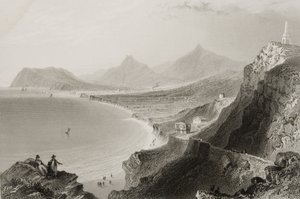 爱尔兰都柏林郡的基利尼湾（Killiney Bay），来自1960年代George Virtue的“爱尔兰的风景和古物” 作者 威廉·亨利·巴特利特