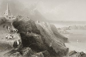 爱尔兰都柏林郡Killiney Hill，来自George Virtue的“爱尔兰的风景和古物”，1860年代 作者 威廉·亨利·巴特利特