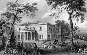 1832年John Carr Armytage雕刻的Stint Hall，靠近Essex的Braintree 作者 威廉·亨利·巴特利特