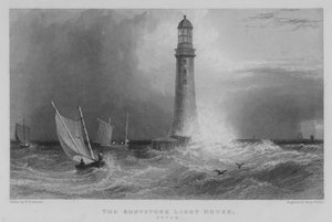 德文郡埃迪斯顿灯塔（雕刻）（The Eddystone Light House, Devon）。