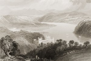 爱尔兰Youghal（科克郡）和Lismore（沃特福德郡）之间的黑水之谷，来自乔治·维特的“爱尔兰的风景和古物”，1860年代 作者 威廉·亨利·巴特利特