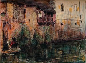 坎佩尔运河景象，摄于1907年。