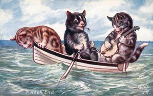 幽默猫明信片（彩色石版印刷） 作者 威廉·亨利·埃拉姆
