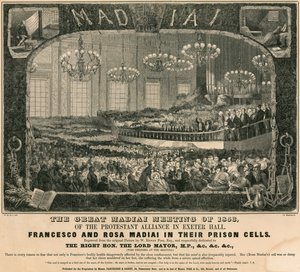 1853年在伦敦埃克塞特大厅的新教联盟举行的伟大的Madiai会议 作者 威廉·亨利·菲斯克