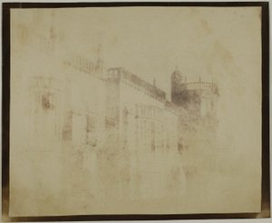 拉科克修道院，朝向沙林顿塔的南正面 作者 威廉·亨利·福克斯·塔尔伯特