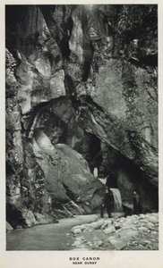 Canyons of Colorado: Box Canon, Near Ouray (b/w photo) 作者 威廉·亨利·杰克逊
