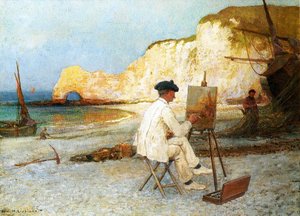 A Painter by the Sea Side, c.1885 (oil on canvas)