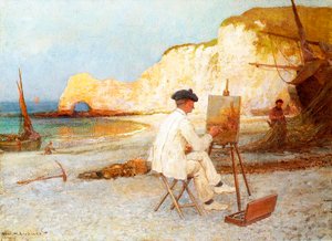 海边的画家，c.1885